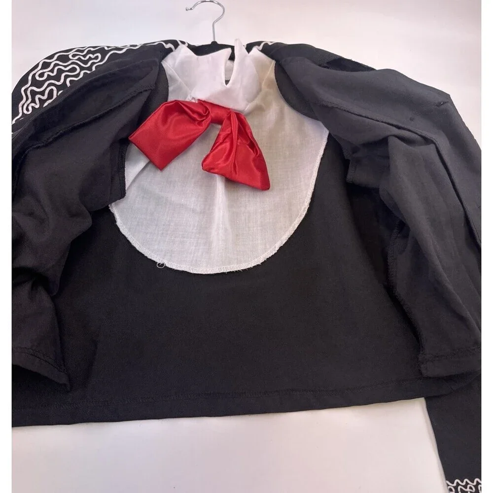 Seeing Red Charro Kids Costume Black Jacket  Day of the Dead Mask Boys Large